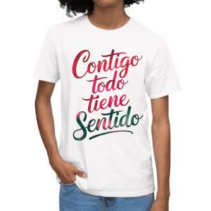 Camiseta Contigo todo tiene sentido - Camiseta blanca con logo