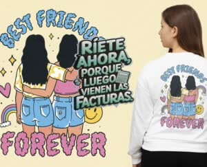 Camiseta Ríete ahora, que después vienen Facturas ! - camisetas-para-amigas-e1718309363367