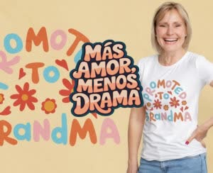 Camiseta Más amor Menos drama - Camiseta personalizada con logo