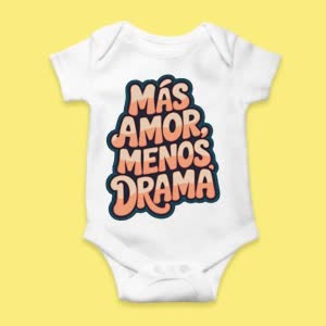 Camiseta Más amor Menos drama - custom-baby-body-450x450