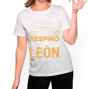 Camiseta No ronco, Respiro como un León - Camiseta blanca con logo