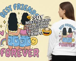 Camiseta Soy Multitasking, Puedo respirar y preocuparme al mismo tiempo - camisetas-para-amigas-e1718309363367