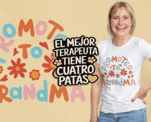 El mejor terapeuta tiene cuatro patas - Camiseta personalizada con logo