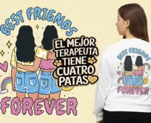 El mejor terapeuta tiene cuatro patas - camisetas-para-amigas-e1718309363367