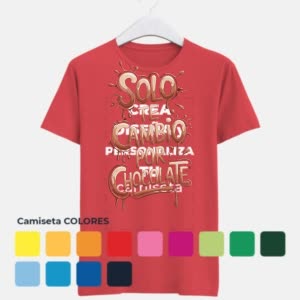 Camiseta Solo te cambio por Chocolate - Camiseta COLORES con logo