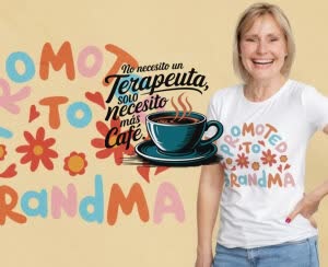 Camiseta No necesito Terapeuta, solo necesito más Café - Camiseta personalizada con logo