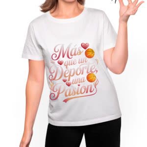 Camiseta Más que un Deporte, una Pasión - Camiseta blanca con logo