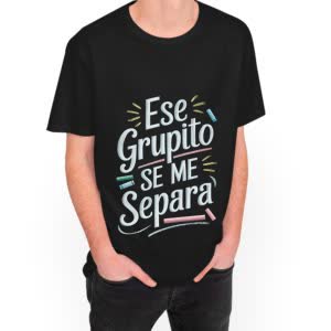 Camiseta Ese grupito se me separa! - Camiseta negra con logo