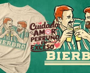 Camiseta Cuidado, Amor Perruno en exceso - CAMISETAS-PARA-PENAS