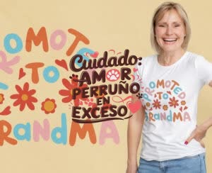 Camiseta Cuidado, Amor Perruno en exceso - Camiseta personalizada con logo