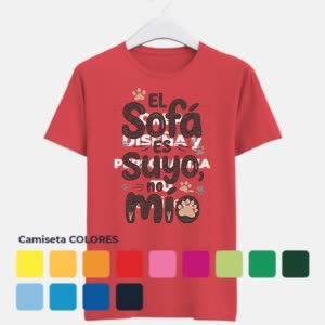 Camiseta El sofá es suyo, No mío - Camiseta COLORES con logo