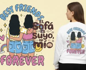 Camiseta El sofá es suyo, No mío - camisetas-para-amigas-e1718309363367