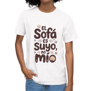 Camiseta El sofá es suyo, No mío - Camiseta blanca con logo