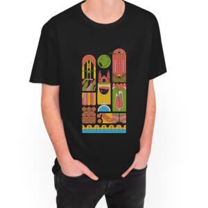 Camiseta Barbastro El mejor pueblo de Huesca - Camiseta negra con logo