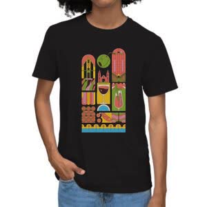 Camiseta Barbastro El mejor pueblo de Huesca - Camiseta negra con logo