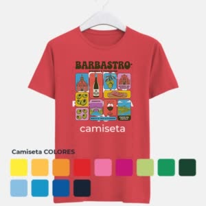 Camiseta BARBASTRO Sabores y tradición - Camiseta COLORES con logo