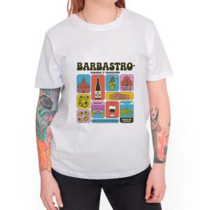 Camiseta BARBASTRO Sabores y tradición - Camiseta blanca con logo