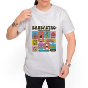 Camiseta BARBASTRO Sabores y tradición - Camiseta blanca con logo